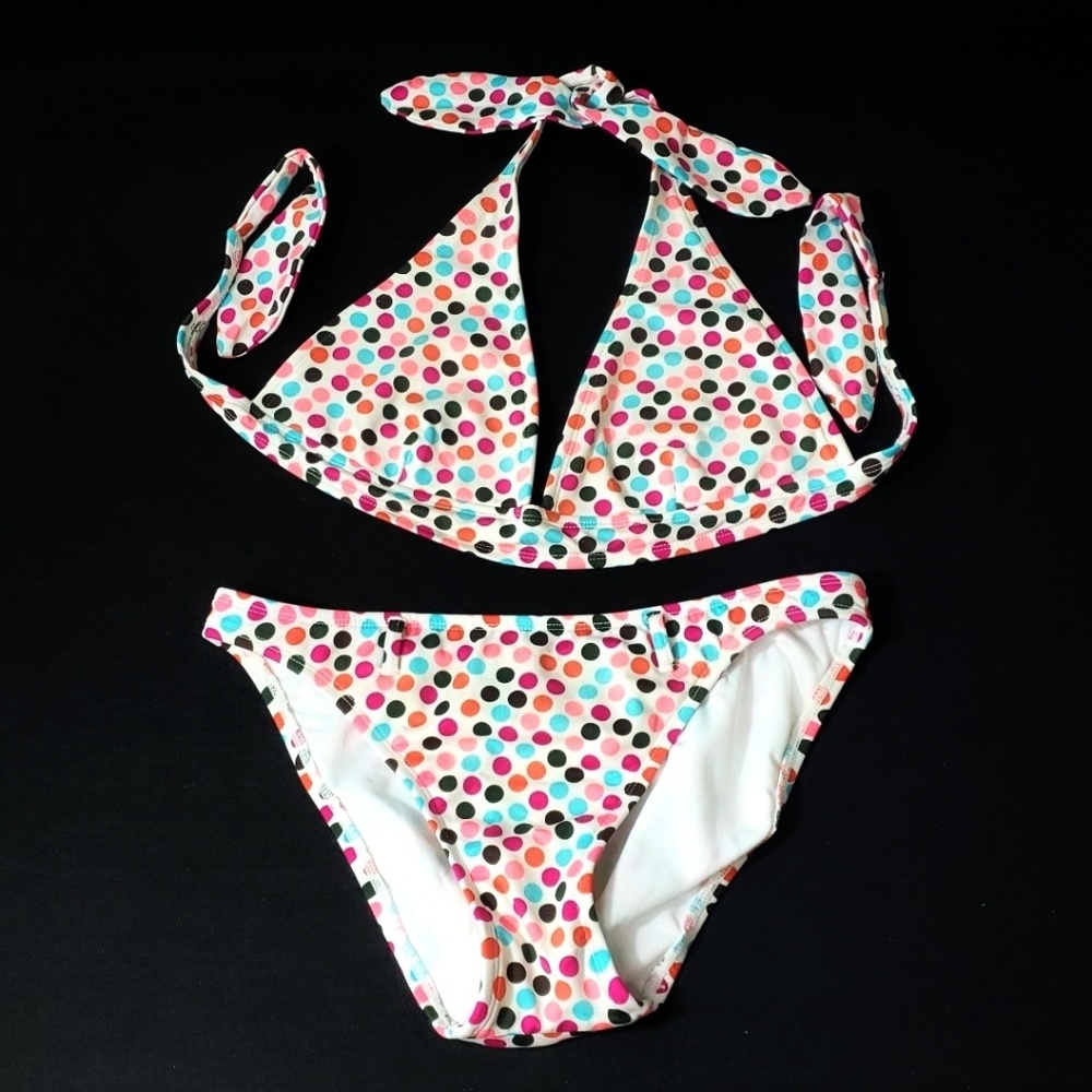 Taunt 2 Piece Polka Dot Bikini L/Top M/Bottoms